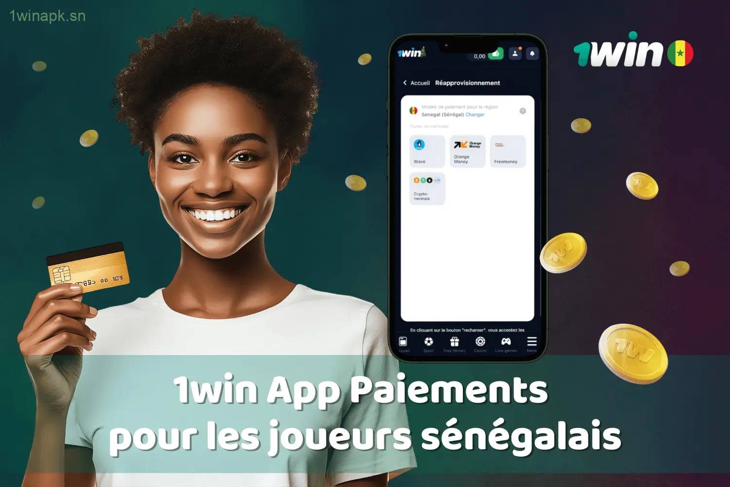 Des méthodes de paiement conviviales via l'application 1win pour les utilisateurs sénégalais.