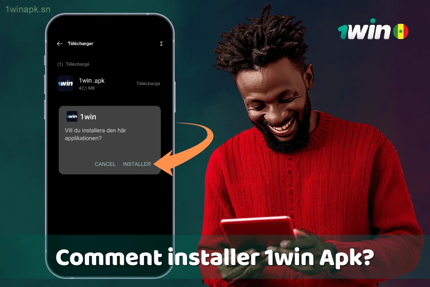Téléchargez et installez l'application 1win Sénégal via Safari ou Chrome.